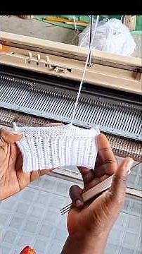 knitting Machine Rib Pattern Tutorial #knitting #diy #shorts