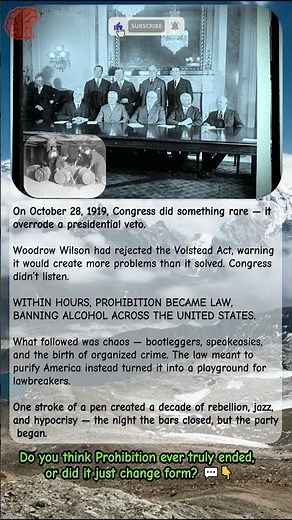 America Outlaws Alcohol 🍾 | Volstead Act Passed (28 October 1919) | #shorts #shortsfeed