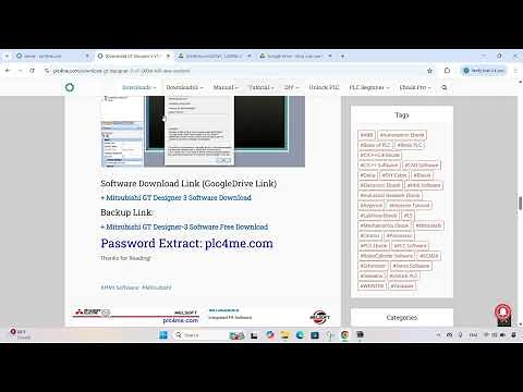 How to download and install GT Designer3 for HMI Mitsubishi-PLC Ladder Logic