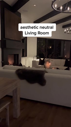 Moody and Elegant Neutral Living Room Decor | Fall & Winter Vibes