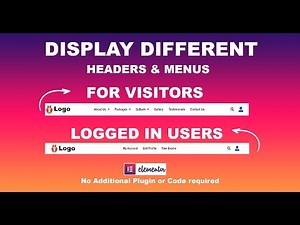 How to Display Different Menus For Visitors & Logged-In Users With Elementor | No Additional Plugin