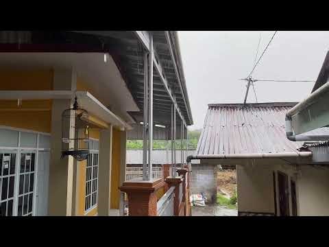 Nonstop Heavy Rain Night | Thunderstorm Indonesia Village Flood Warning