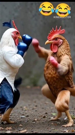 Funny Chicken Boxing Fight 🥊 | Cute Kid Laughing 🤣 | Comedy Short Video#kidsfunvideo