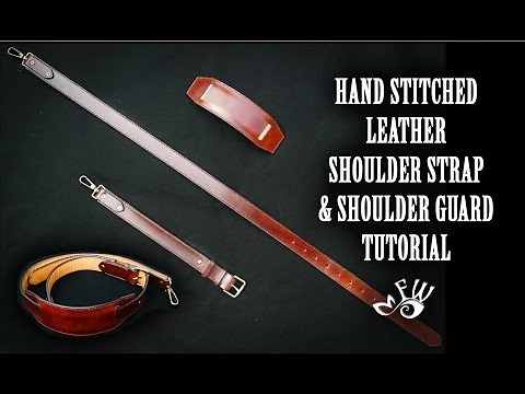 Hand Stitched Leather Shoulder Strap Tutorial (crafted by hand in HD)