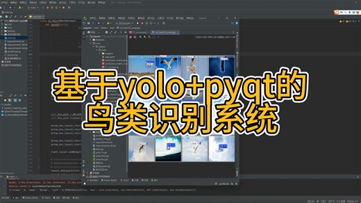 基于yolo+pyqt的鸟类识别系统【py446-计算机毕业设计】