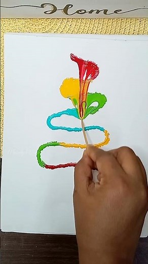 Thread Painting | Easy and Beautiful thread painting idea #diy