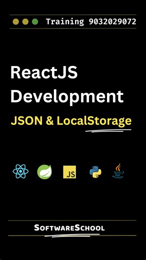ReactJS Tutorial 🔥 Store & Read JSON Data from Local Storage | Telugu #coding