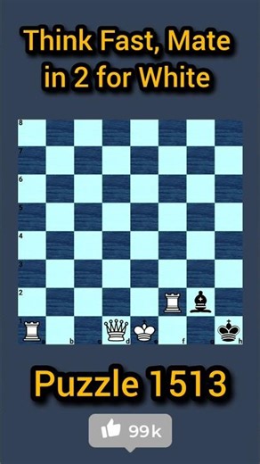 Think Fast, Mate in 2 for White #chess #shorts