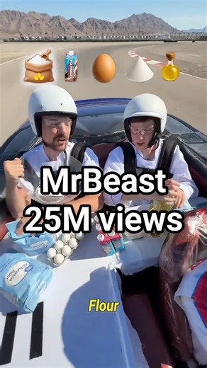 Baking a cake in a race car ‪@MrBeast‬#mrbeast #viral