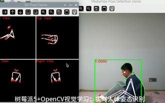 树莓派5 OpenCV视觉学习：实时人体姿态识别