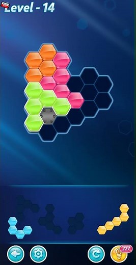 BLOCK! Hexa Puzzle! 5 Holic Level 14 (Rotate) - Lösung Solution Walkthrough
