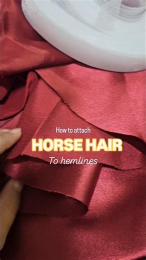 Hpw to attach horse hair in circular hemlines