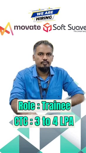 Besant Technologies OMR - No.1 Software (IT) Training Institute on Instagram: "🚨 DIRECT WALK-IN ALERT FOR FRESHERS! 🚨 💬 𝐂𝐨𝐦𝐦𝐞𝐧𝐭 “𝐋𝐈𝐍𝐊” 🔗 𝐀𝐩𝐩𝐥𝐲 𝐋𝐢𝐧𝐤 𝐰𝐢𝐥𝐥 𝐃𝐌 Searching for your first IT job in Chennai? This is your chance to step into the IT industry with direct walk-in hiring — no waiting, no long process! 🏢 Company Name: Movate & Soft Suave 💼 Role: Trainee 🎓 Hiring Type: Freshers Bulk Hiring 🚶 Interview Mode: Direct Walk-In 💰 CTC: ₹3 to ₹4 LPA 📍 Job Location: 