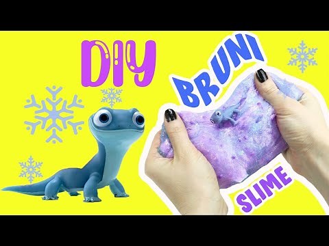 Disney Frozen 2 DIY SLIME Bruni Lizard + Elsa