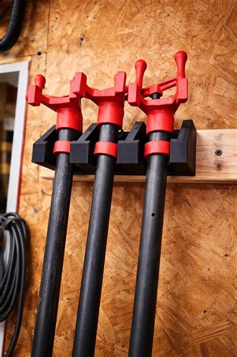 3/4 Pipe Clamp Rack | Wall Mount Clamp Holder | Bar Clamp Storage Organizer | Woodworking Shop Storage - Etsy