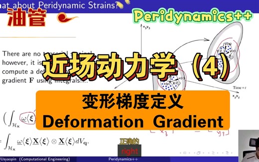 （油管）近场动力学（4）： 变形梯度定义Deformation Gradient