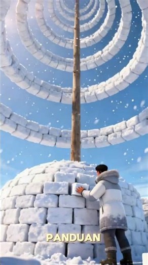 BEGINILAH CARA MEMBUAT RUMAH ES IGLO #shorts