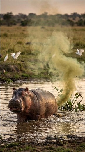 How Long Was a Hippo's Fart? #HippoFacts #WildlifeFacts #AnimalScience