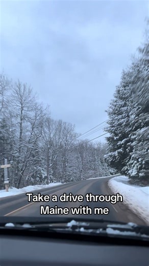 Come take a drive the Maine snow with me ❄️💕 #snowdrive #maine #relaxing