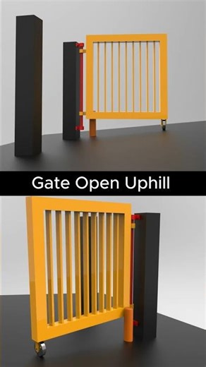 Gate Open Uphill #diy #automobile #cad #mechanic #engineering