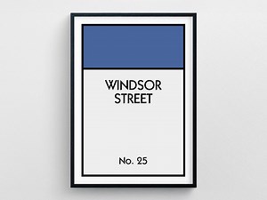 Personalized Monopoly Property Print: Custom Street Name Wall Art - Etsy