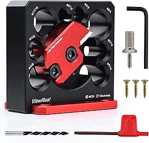 8-Piece Dowel Maker Jig Kit with Carbide Inserts - Precision Aluminum Alloy Dowel Cutter for Woodworking, 5/16-3/4" Imperial Size with Dowel Head Turning Tool