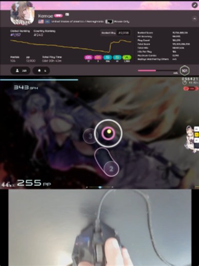 Day 13 of playing osu! until I become the most famous MOUSE ONLY player! #osu #osugame #rhythmgame