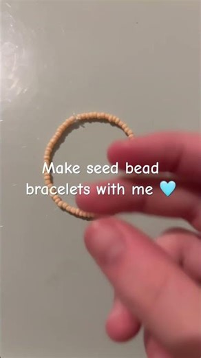 Make seed bead bracelets with me 🩵