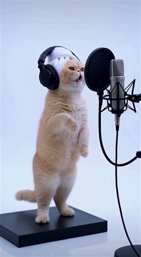 Emotional Cat Singing in Studio (Very Sad) 😿💔 深情猫猫录音棚现场 #funny#Cat #SingingCat #Cute #萌宠成精了 #灵魂歌手