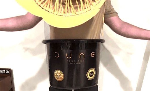 Man Shows Off Hilarious 'Dune 2 Popcorn Bucket' Halloween Costume