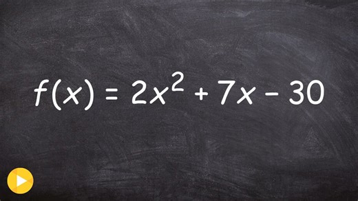 How to factor an equation to find the x intercepts of the given equation then solve