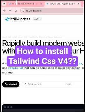 install Tailwind CSS V4 for Beginners | Tailwind CSS V4 Project #shorts #short #viral #shortvideo