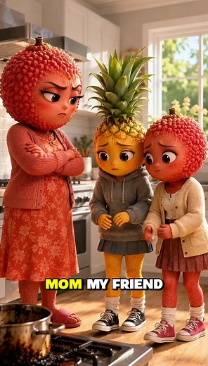 Lychee Family Cartoon: Friend Stays Overnight and Water Disaster