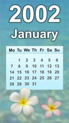 January 2002 Calendar