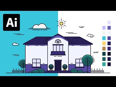 HOW TO CREATE HOUSE (COLORING) | Adobe Illustrator Tutorials