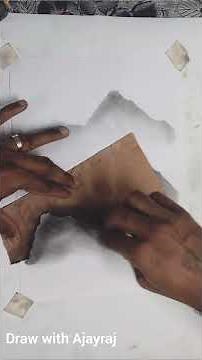 Easy Charcoal Powder Mountain Drawing Tutorial