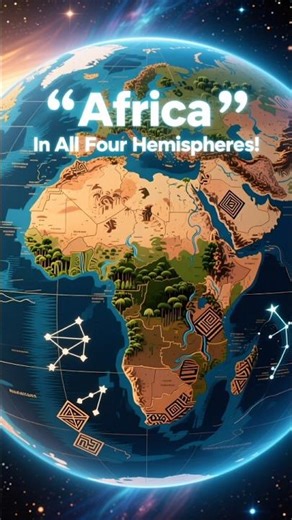 Africa In All Four Hemispheres! #shorts #facts
