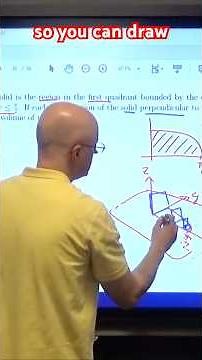 How to DRAW a SOLID with SQUARE CROSS-SECTIONS #maths #calculus #apcalculus