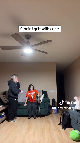 4 point gait with cane