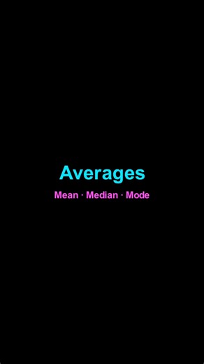 Averages (Mean, Median, Mode) | Statistics