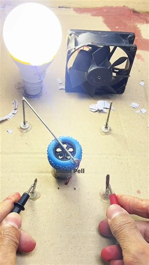 how to work switch mechanism with led bulb #dcmotor #diy