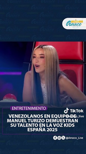 #ENTRETENIMIENTO | VENEZOLANOS EN EQUIPO DE MANUEL TURIZO DEMUESTRAN SU TALENTO EN LA VOZ KIDS ESPAÑA Este sábado 21 de junio, se disputó la etapa de batallas en la Voz Kids España 2025, donde dos venezolanos pertenecientes al equipo del cantante de música urbana Manuel Turizo, dieron todo al cantar una las canciones iconicas de David Bisbal, quien se vio emocionado por la interpretación de los talentosos niños. En la presentación del primer grupo (4 personas) del Team Turizo, fue donde estuvier