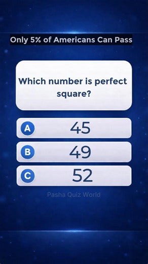 Which number is perfect square❓| Pasha Quiz World #quiztime #iqtest #braintest