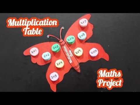 Multiplication Table Project | Multiplication Table Butterfly | Maths Project #multiplicationtable