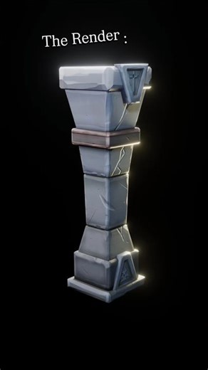 Fantasy Stone Pillar – Stylized 3D Environment Asset #3danimation #blender #fyp