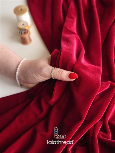 Red Velvet Fabric by the Yard, Plush Soft Stretch Velvet for Dress, Luxurious Red Velour for Costumes, Bows, Sewing, Holiday Decor - Etsy
