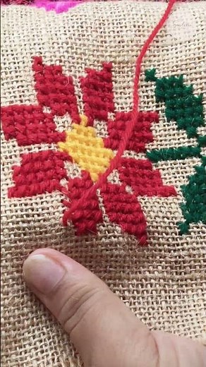 Easy Cross Stitch Flower Embroidery | Beginner-Friendly Floral Pattern |