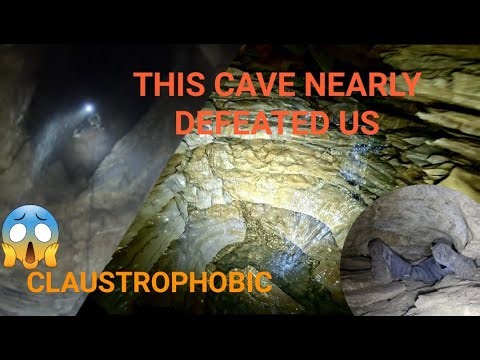 CLAUSTROPHOBIC CAVE PASSAGE OPENS TO AMAZING WATERFALL PIT. #claustrophobic #scary #caving