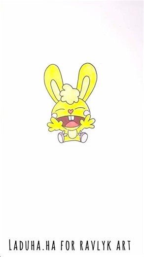 🐰 Draw Cuddles from Happy Tree Friends 💛⭐ Fun Art 🎨🐾 #shorts #drawing #RavlykArt