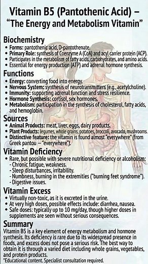 Vitamin B5 (pantothenic acid)